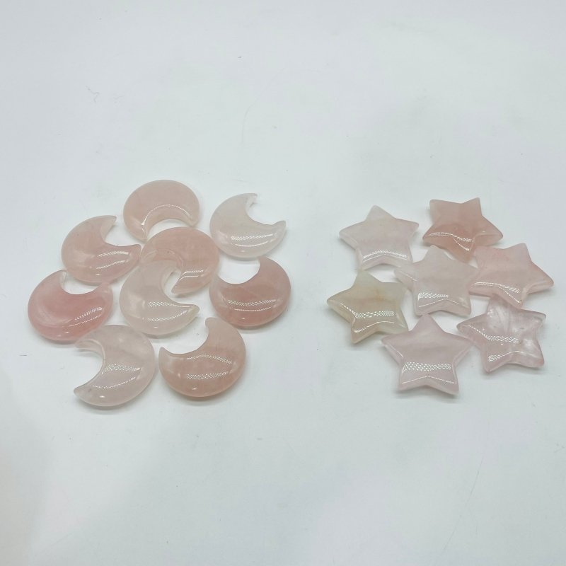 Rose Quartz Star Moon Crystal Wholesale -Wholesale Crystals