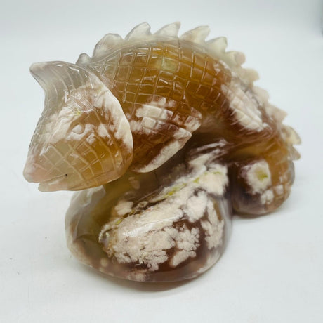 Sakura Flower Agate Chameleon Lizard Carving -Wholesale Crystals