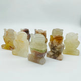 Sakura Flower Agate Owl Carving Wholesale -Wholesale Crystals