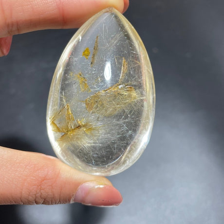 Silver Rutile Quartz Mixed Mica Teardrop Shape -Wholesale Crystals