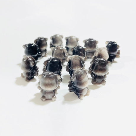 Silver Sheen Obsidian Mini Angel Bear Carving Wholesale -Wholesale Crystals