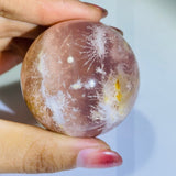 Six Star Line Rose Quartz Rabbit Hair Rutile Sphere -Wholesale Crystals