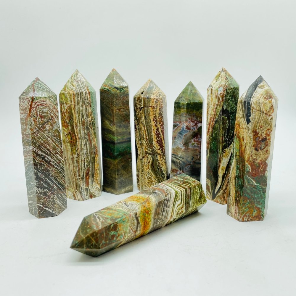 Stripe Ocean Jasper Points Wholesale -Wholesale Crystals