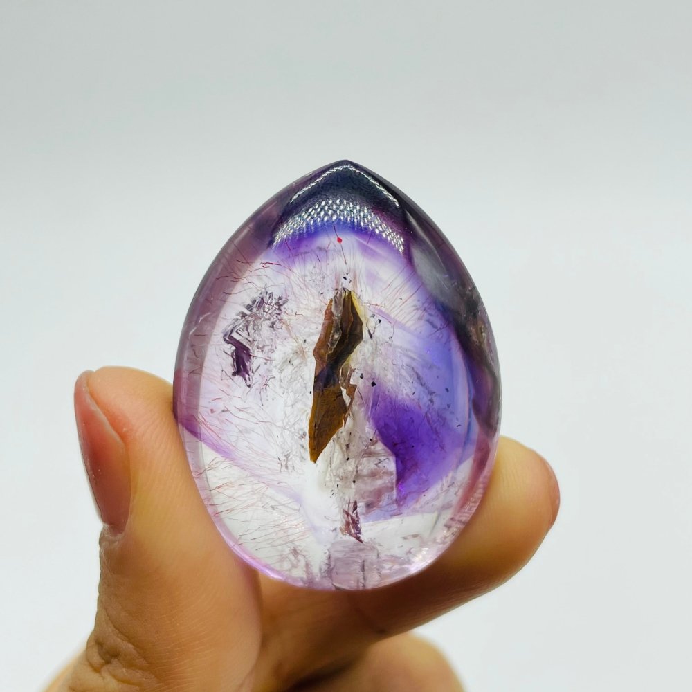 Super7 Amethyst Enhydro Crystal Teardrop Shape DIY Pendant -Wholesale Crystals