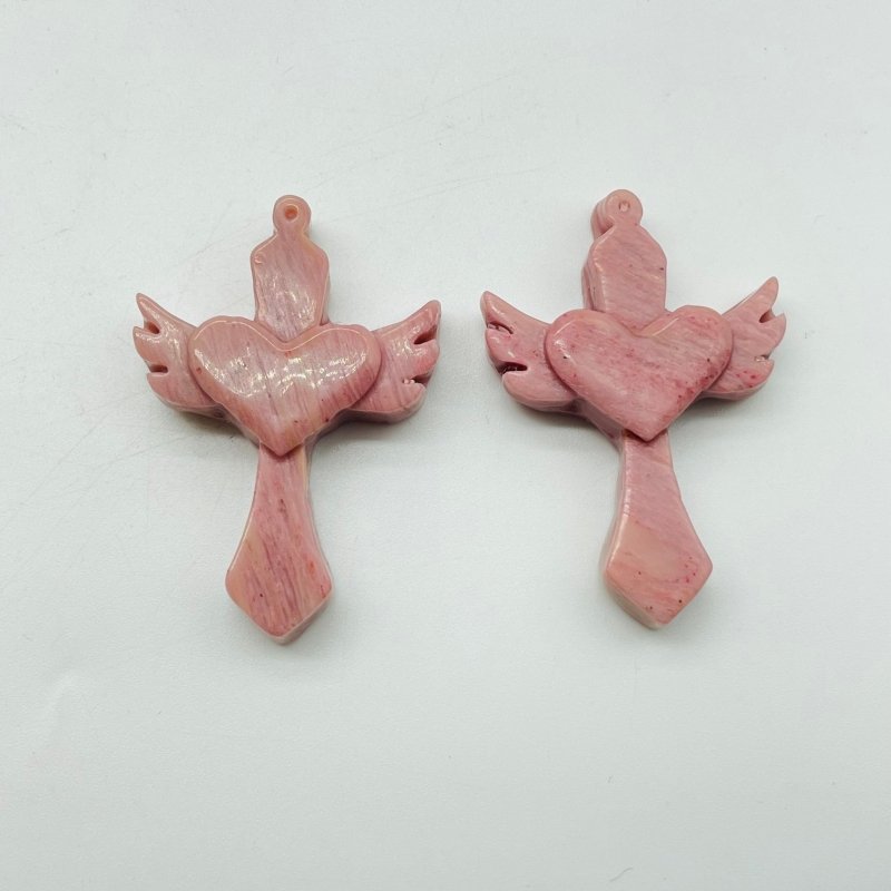 Sword With Wings Heart Shaped Stone Carving Wholesale Aventurine Lepidolite -Wholesale Crystals