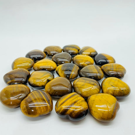 Tiger Eye Heart Stone 1.1in(3cm) Wholesale -Wholesale Crystals