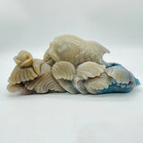 Trolleite Stone Skull Fish Tail Waves Hand Carving -Wholesale Crystals