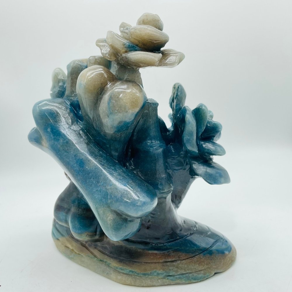 Trolleite Stone Skull Flower Head Carving -Wholesale Crystals