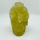 Unique Citrine Feather Mask Skull Carving -Wholesale Crystals