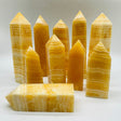 Yellow Calcite Fat Four-Sided Tower Point Wholesale -Wholesale Crystals