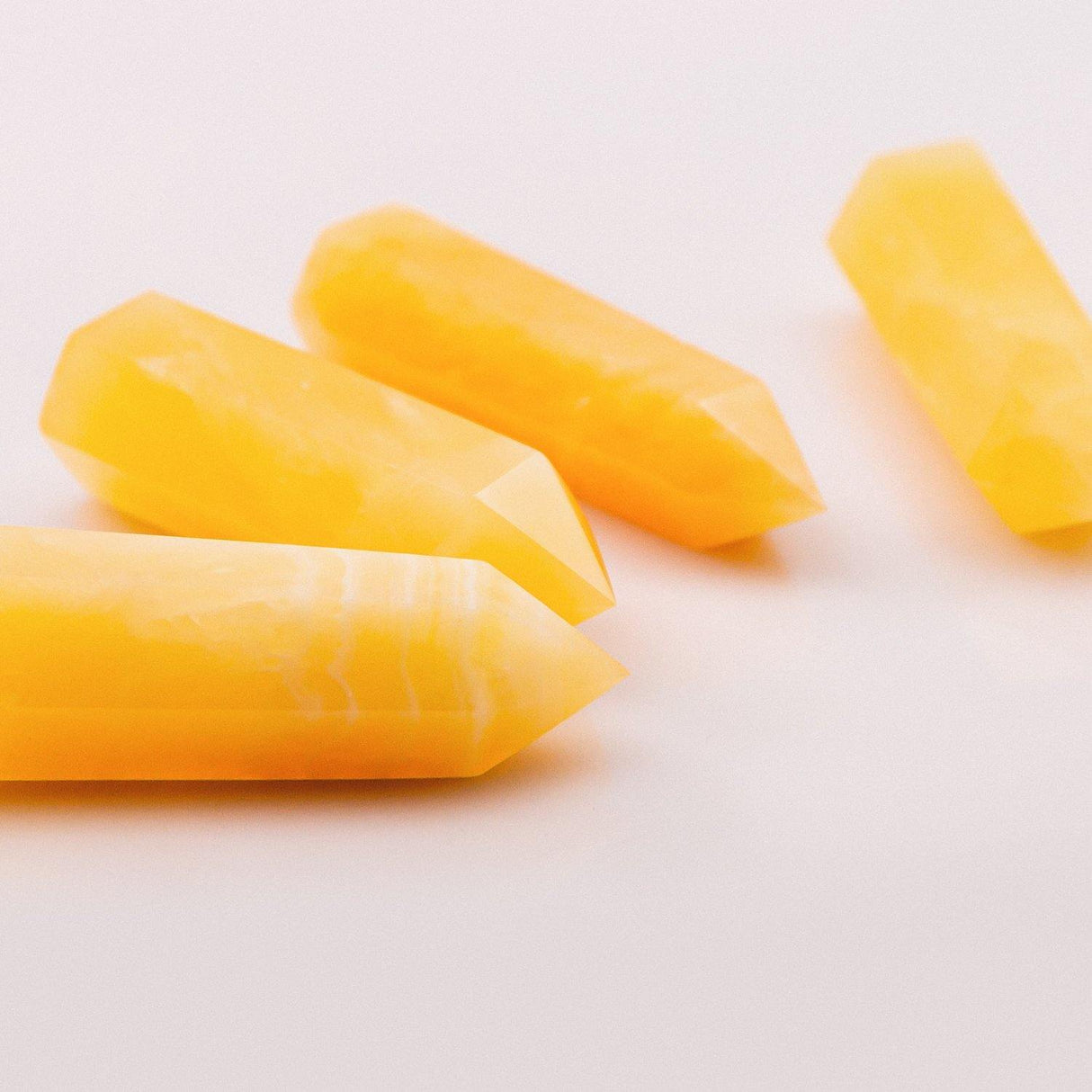 yellow calcite point -Wholesale Crystals