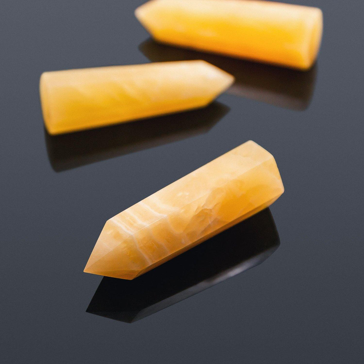 yellow calcite point -Wholesale Crystals